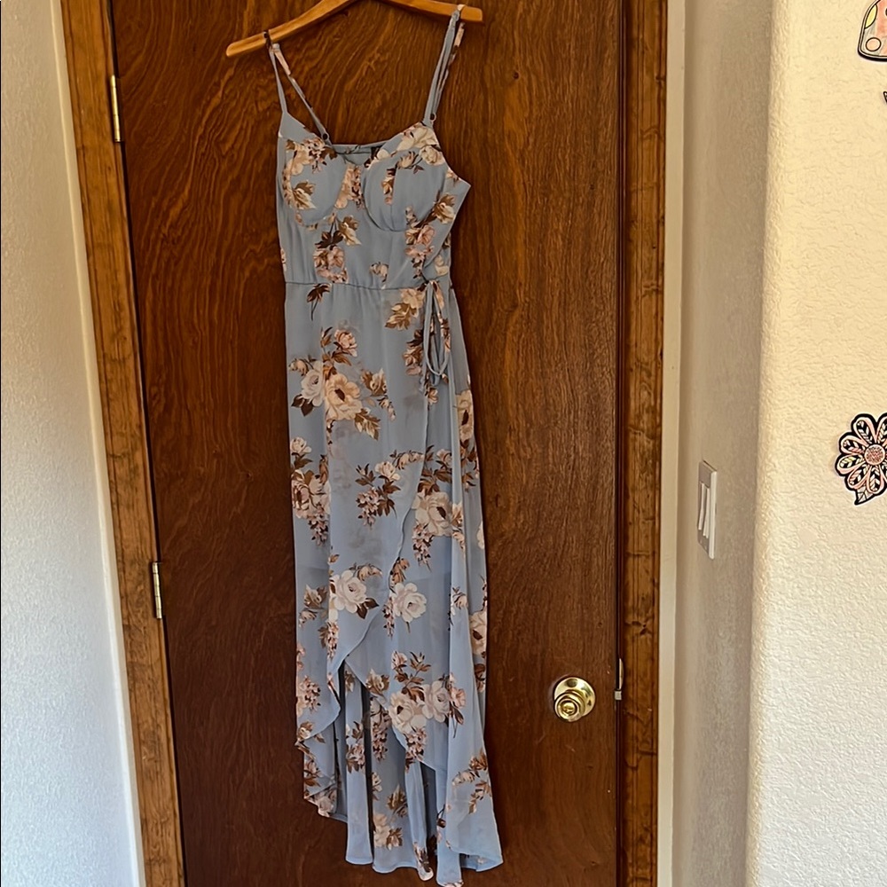Floral Blue Maxi Dress